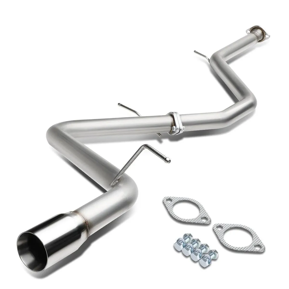 DNA Motoring CBE-SIM for 2016 to 2018 Scion / Corolla Im Catback Exhaust System 3" Round Double Walled Tip Muffler