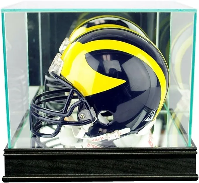 New Glass Mini Helmet Display Case  Black Molding FREE SHIPPING Made US