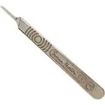 Swann Morton : Scalpel Handle No 3 for blades 10 : 10a : 11 : 12 : 15 : 15a (Original Version) (Original Version) (Solid Stainless Steel)