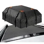 Car Rooftop Cargo Carrier Bag, 15 Cubic Feet Waterproof Heavy Duty 840D Car Roof Bag for All Vehicle with/Without Racks - Anti-Slip Mat, 6 Door Hooks, Storage Bag, 2 Extra Straps, Luggage Lock