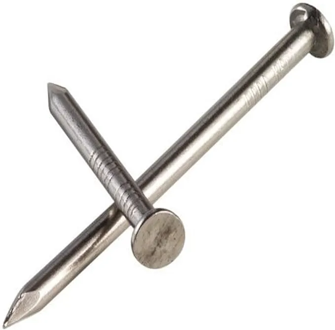 Common Nail, 3 in L, 10D, 18-8 Stainless Steel, 9 ga