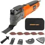 Enertwist Oscillating Tool, 4.2 Amp Oscillating Multitool Kit with 5° Oscillation Angle, 6 Variable Speed, 31pcs Saw Accessories, Auxiliary Handle