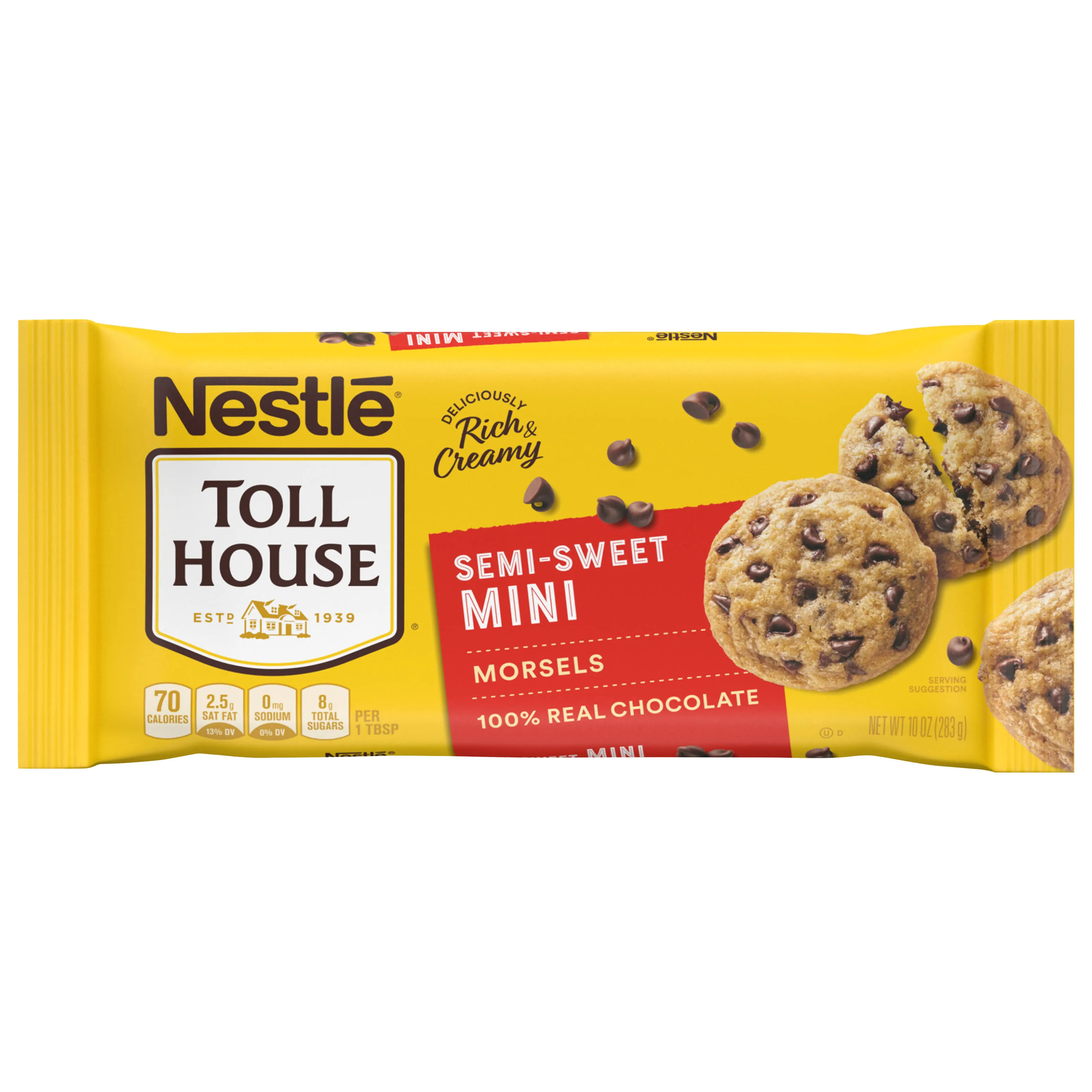 Nestle TOLL HOUSE Semi-Sweet Chocolate Morsels 72 oz. Bag