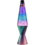 Lava Lamp 14.5" Polar Glitter Multicolor Base Globe Home Décor Motion Light NEW