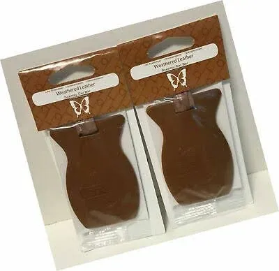 Scentsy 2pk Weathered Leather Car Bar Air Freshener