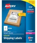 Avery Shipping Labels w/Ultrahold Ad & TrueBlock, Laser, 200pk White