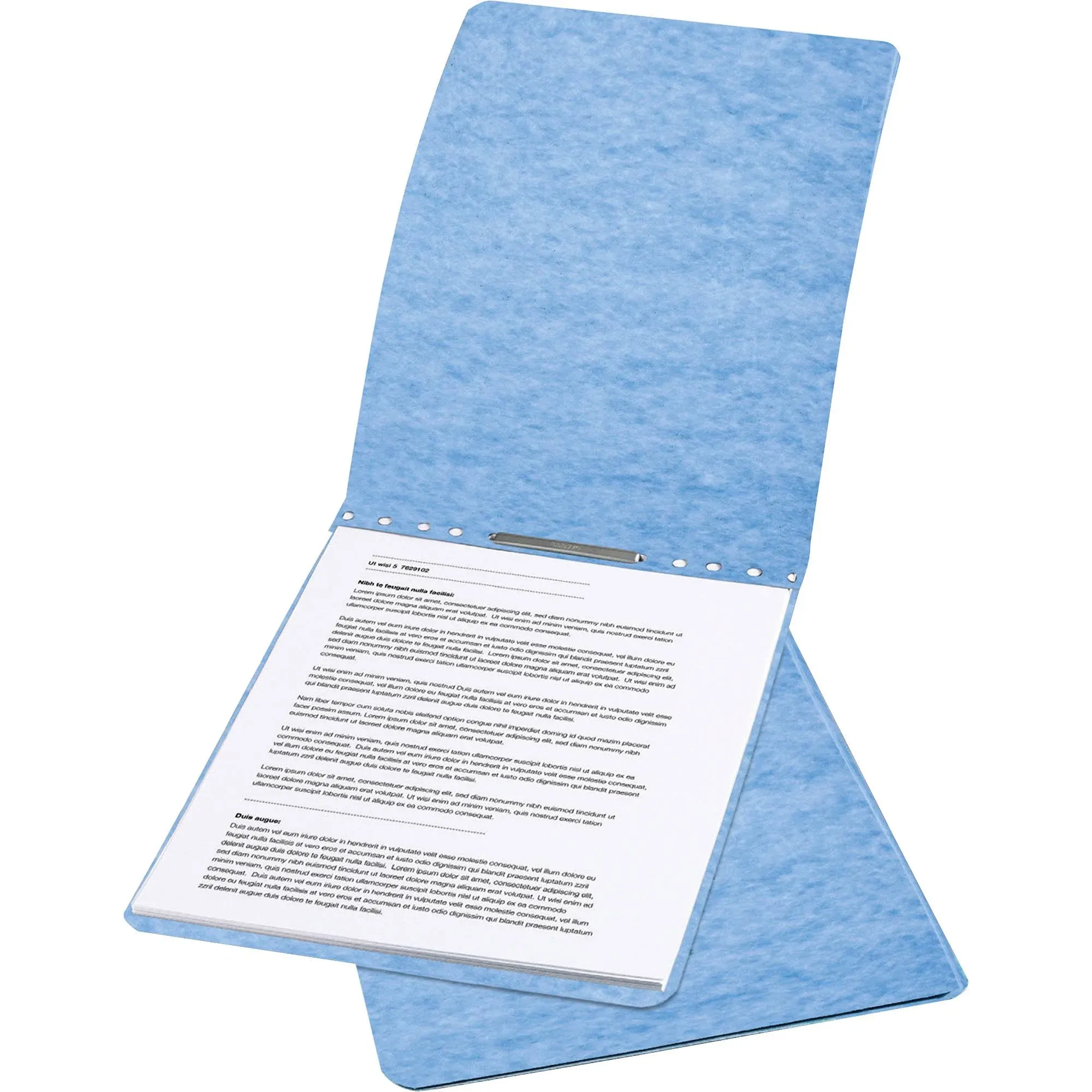 ACCO PRESSTEX Report Cover with Tyvek Reinforced Hinge, Top Bound, Two-Piece Prong Fastener, 2&quot; Capacity, 8.5 x 11, Light Blue