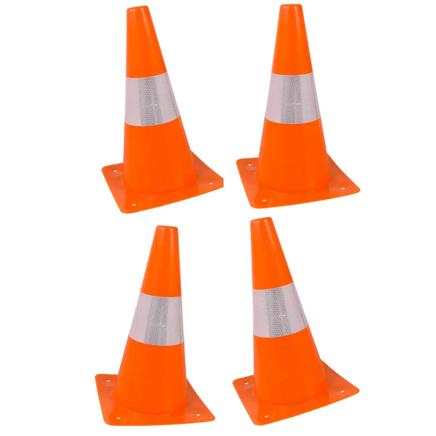 orange safety cones - hazard cones (4pc) 12 hardware plastic safety cone with re