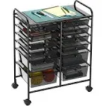 Simplehouseware 12-Drawers Rolling Storage Cart, Black