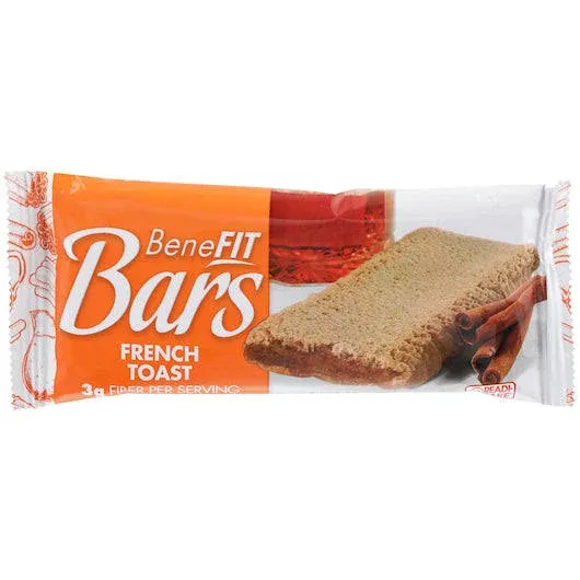 Readi Bake Benefit Bar French Toast, 2.5 Ounce -- 48 per case.