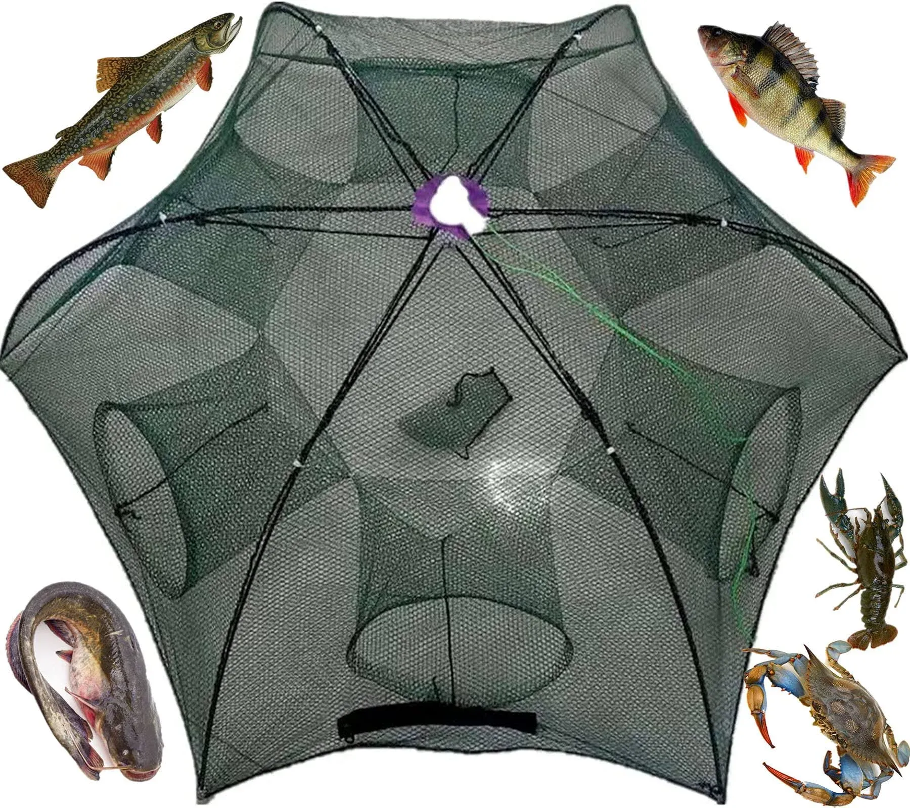 Grin Mood Automatic Foldable Umbrella Fishing Net Bait Trap