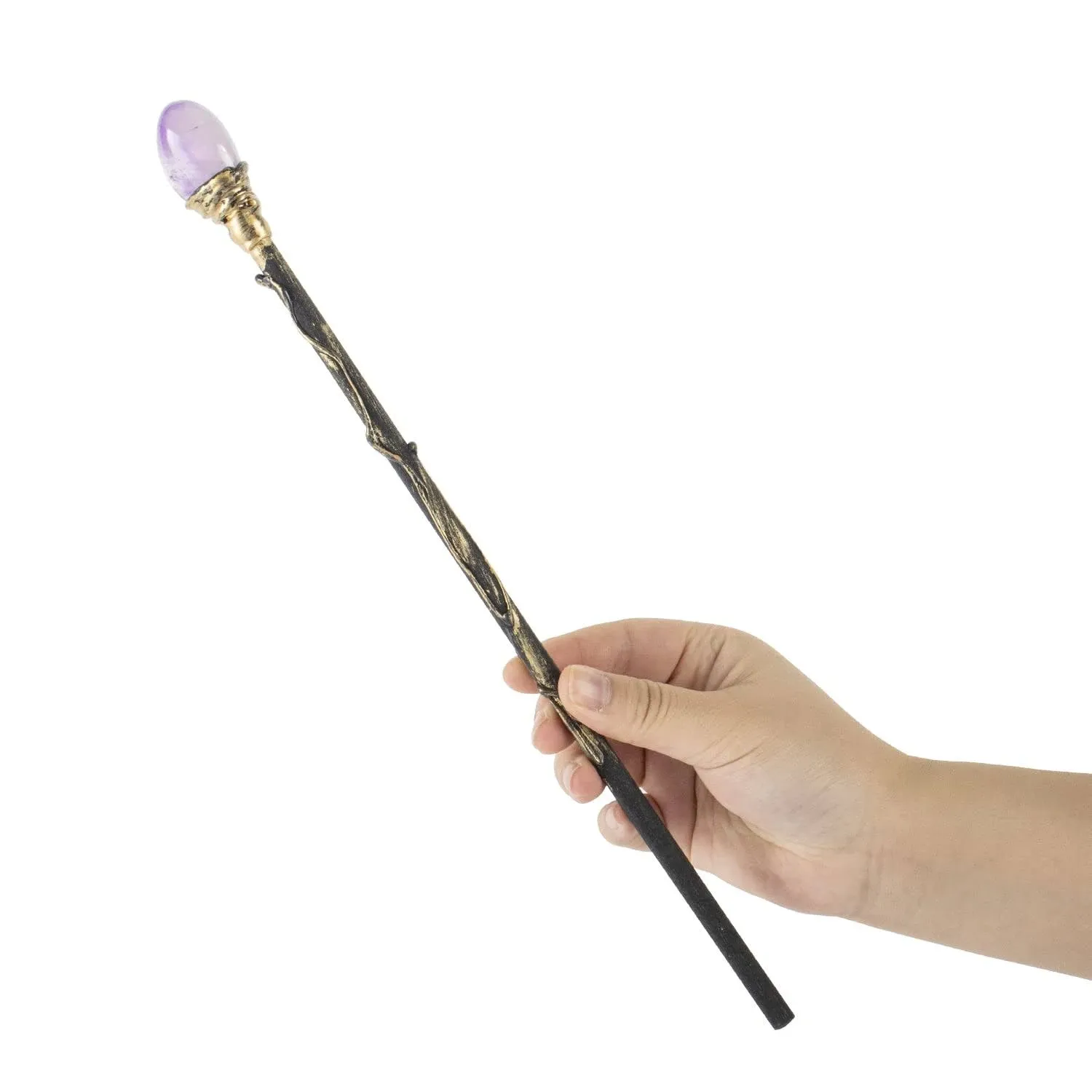 Rich Boxer Fine Handcrafted Amethyst Crystal Magic Wand Cosplay Magic Wand for ...