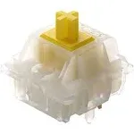 Gateron Milky Yellow Pro Switches Pre-lubed 5 Pin Linear Keyboard Switches for MX Mechanical Keyboard (70 Pcs, Yellow)