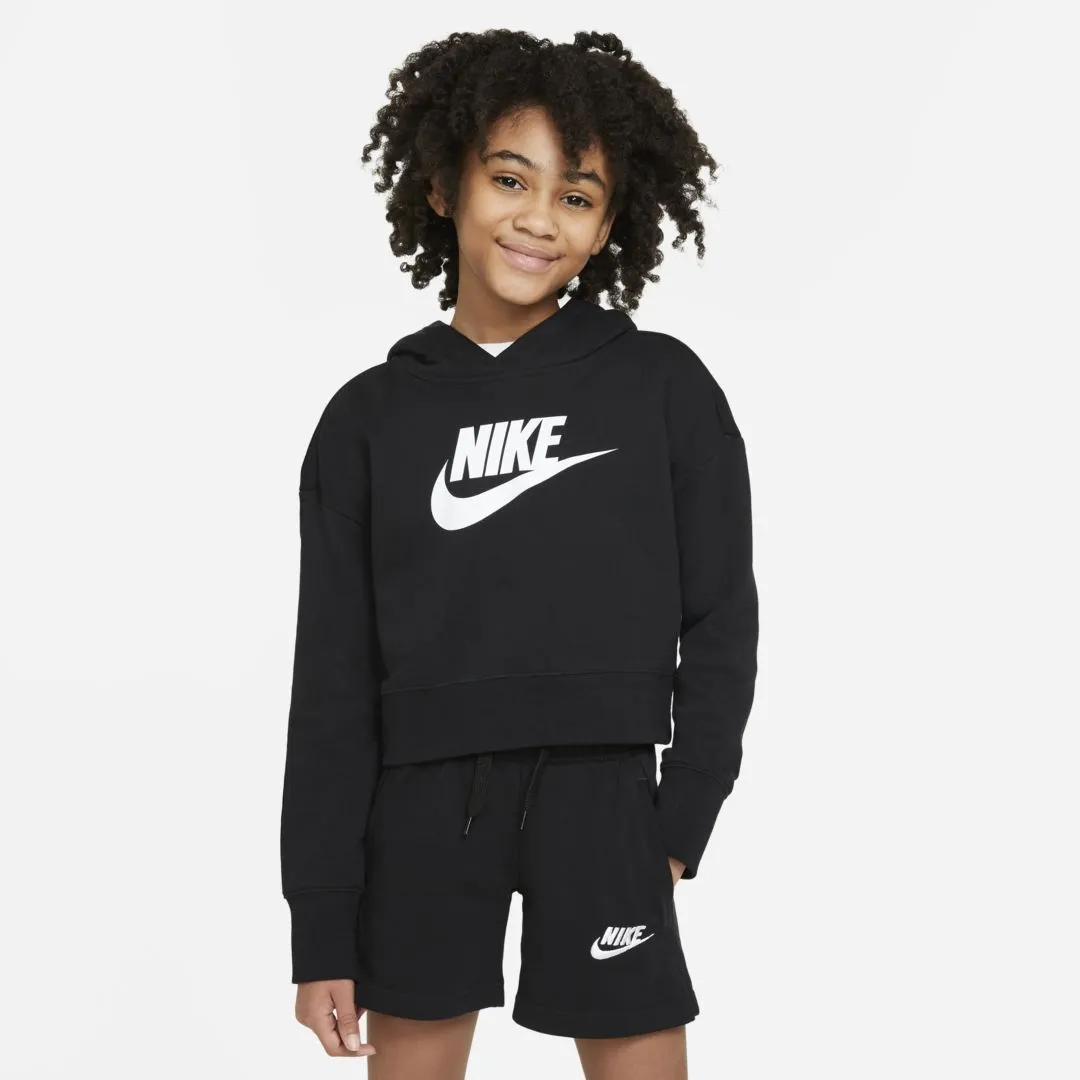 Nike Sportswear Club  Big Kids' (Girls') French Terry Cropped Hoodie