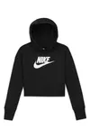 Nike Black Cropped Hoodie