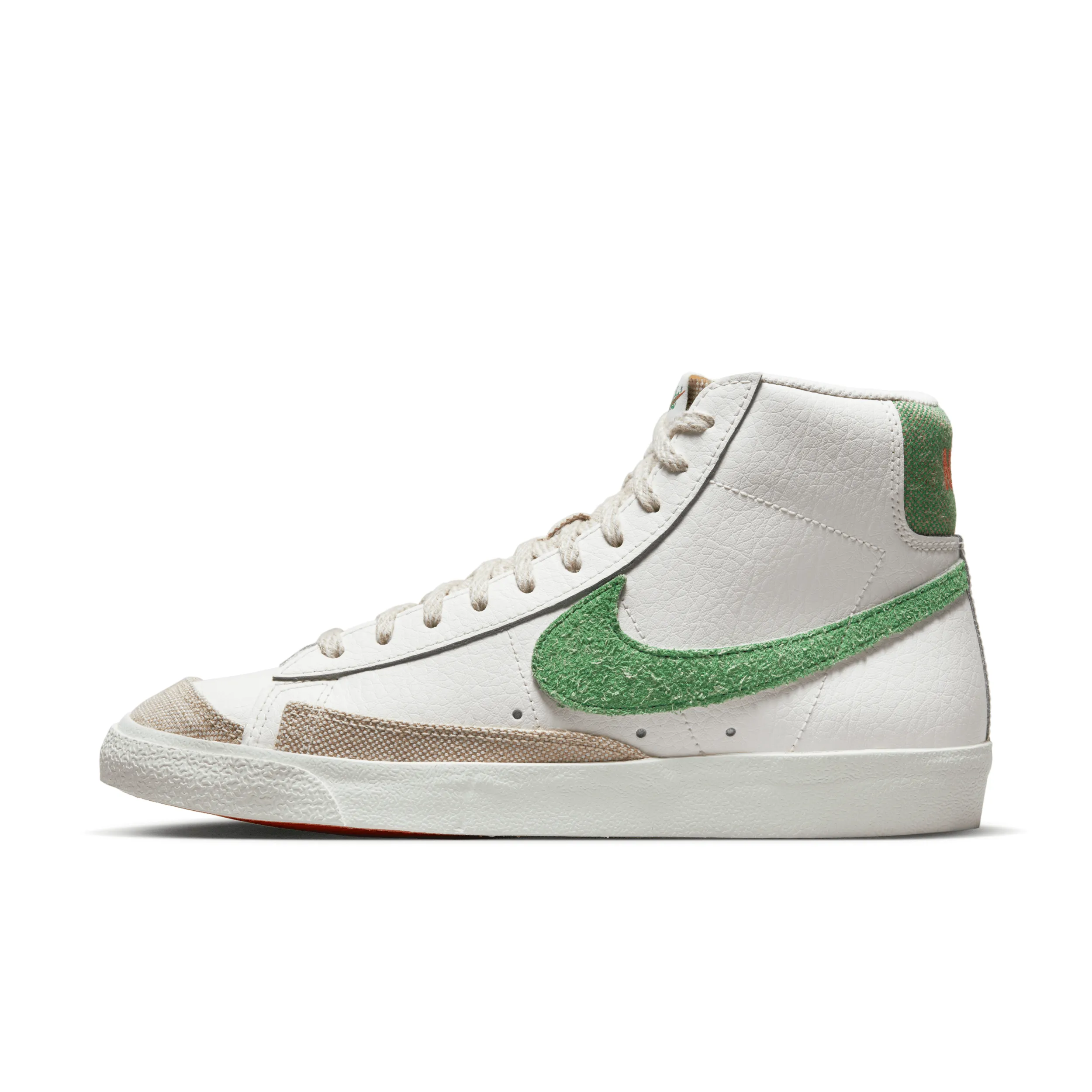 Shop Nike Blazer Mid '77 Vintage Woven-accent Sneakers Men In Green