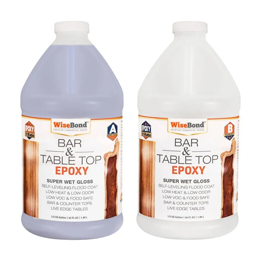 Bar & Table Top Epoxy 1:1 Ratio - 1 Gallon Kit