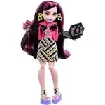 Monster High Skulltimate Secrets Neon Frights Doll & Accessories, Draculaura with Dress-Up Locker & 19+ Surprises