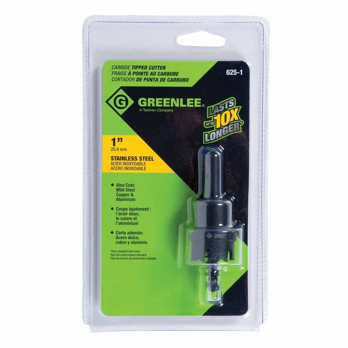 Greenlee 625-1 Carbide-Tipped Hole Cutter, 1"