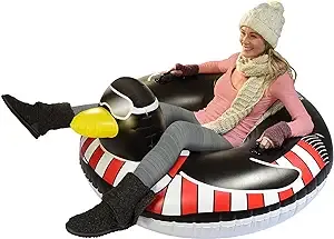 GoFloats Winter Snow Tube - Party Penguin - The Ultimate Sled & Toboggan