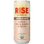 12-Pack RISE Brewing Co. Oat Milk Latte Nitro Cold Brew, Dairy-Free, 7 fl oz Can