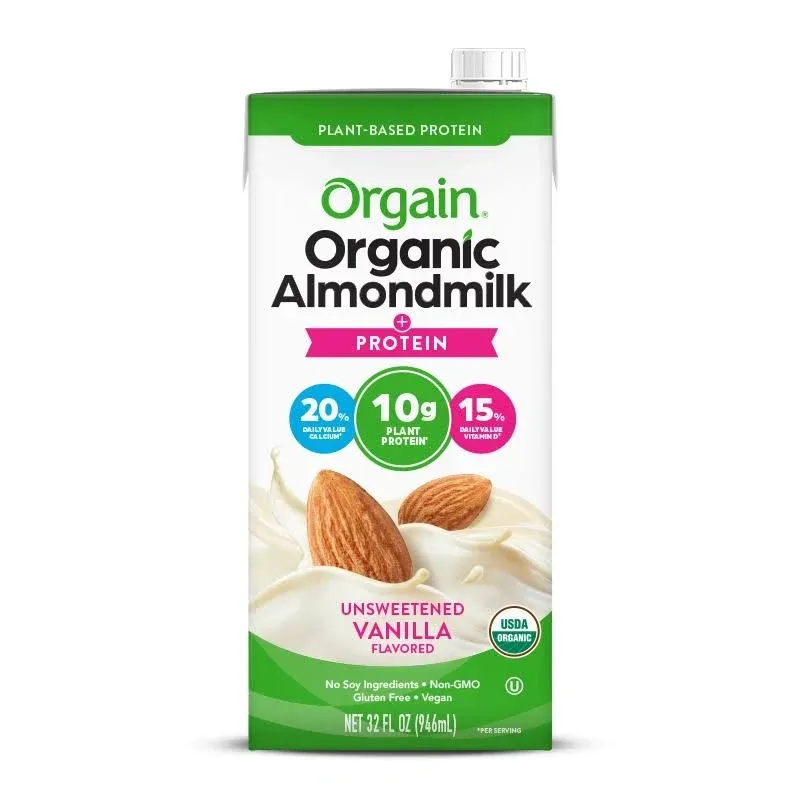 Orgain Organic Protein Almond Milk Unsweetened Vanilla