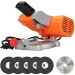 Benchtop Cut-Off Saw Miniature Compound-Cutting - SI FANG Mini Miter Cut-Off Chop Saw for Metal Wood Plastic Crafts Making Carbon Arrow Shafts Cutting, Max 45° Adjustable Small Electric Table Saw