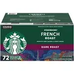 Starbucks Dark French Roast Ground Coffee K-Cup , 72-count