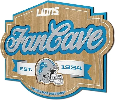 YouTheFan NFL Detroit Lions Fan Cave Sign