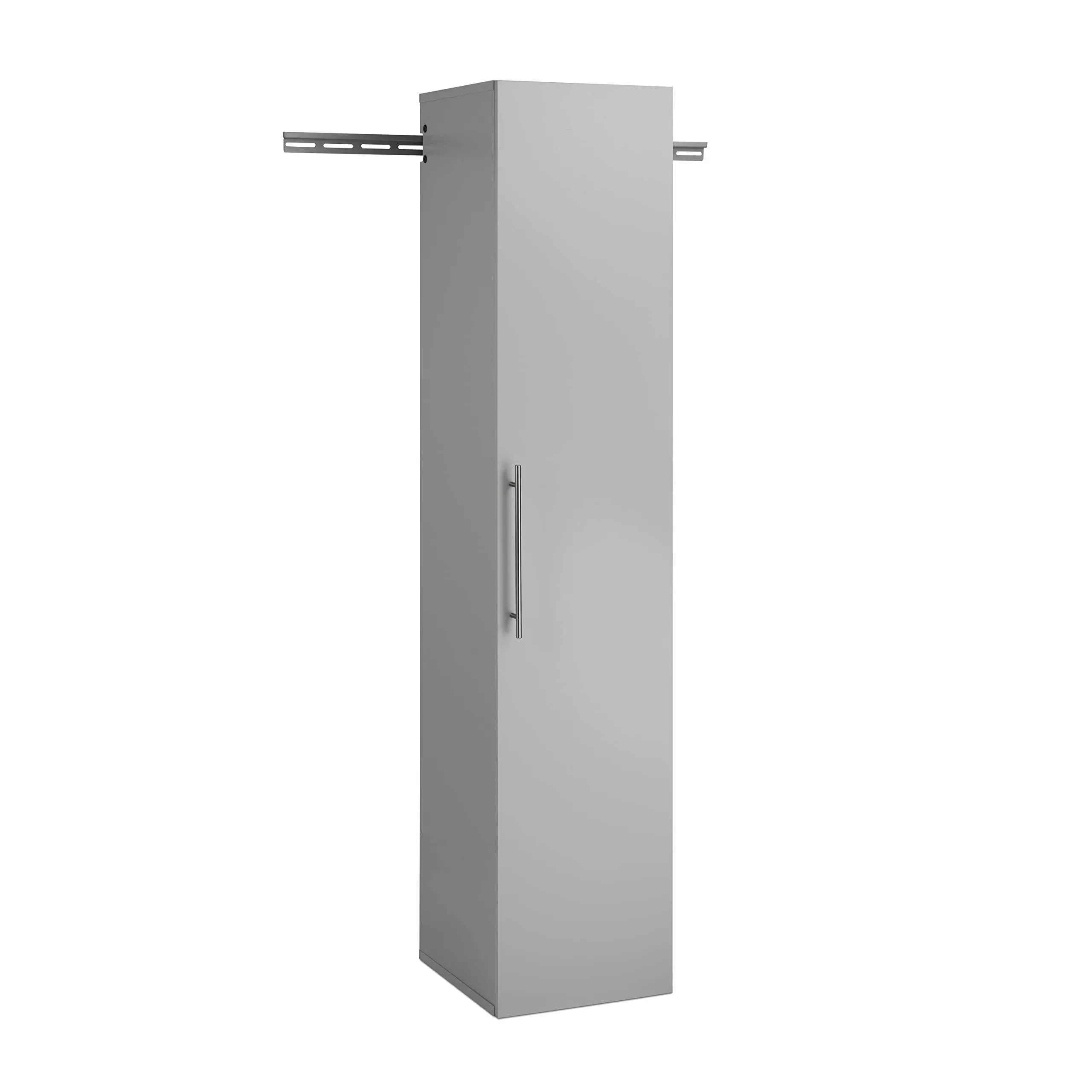 Prepac HangUps 15 inch Narrow Storage Cabinet, Light Gray