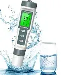 PmoYoKo Digital pH/TDS Meter with ATC pH Tester 3 in 1 pH TDS Temp 0.01 Resolution High Accuracy pH Tester with LCD Backlit