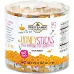 Breitsamer Honig Raw Honey Sticks, 0.28 oz, 80 Sticks/Tub