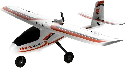 HobbyZone RC Airplane AeroScout S 2 1.1m BNF Basic Transmitter Battery and Charger Not Included HBZ385001 Airplanes Bind and Fly Electric Trainer Airplanes B&F Electric Trainer