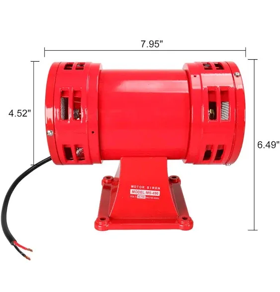 YaeCCC Air Raid Siren,110V Siren Alarm 150db 60HZ,Industry Electric Motor Driven Siren,Super Loud Siren Alarm for Home and Outdoor Siren