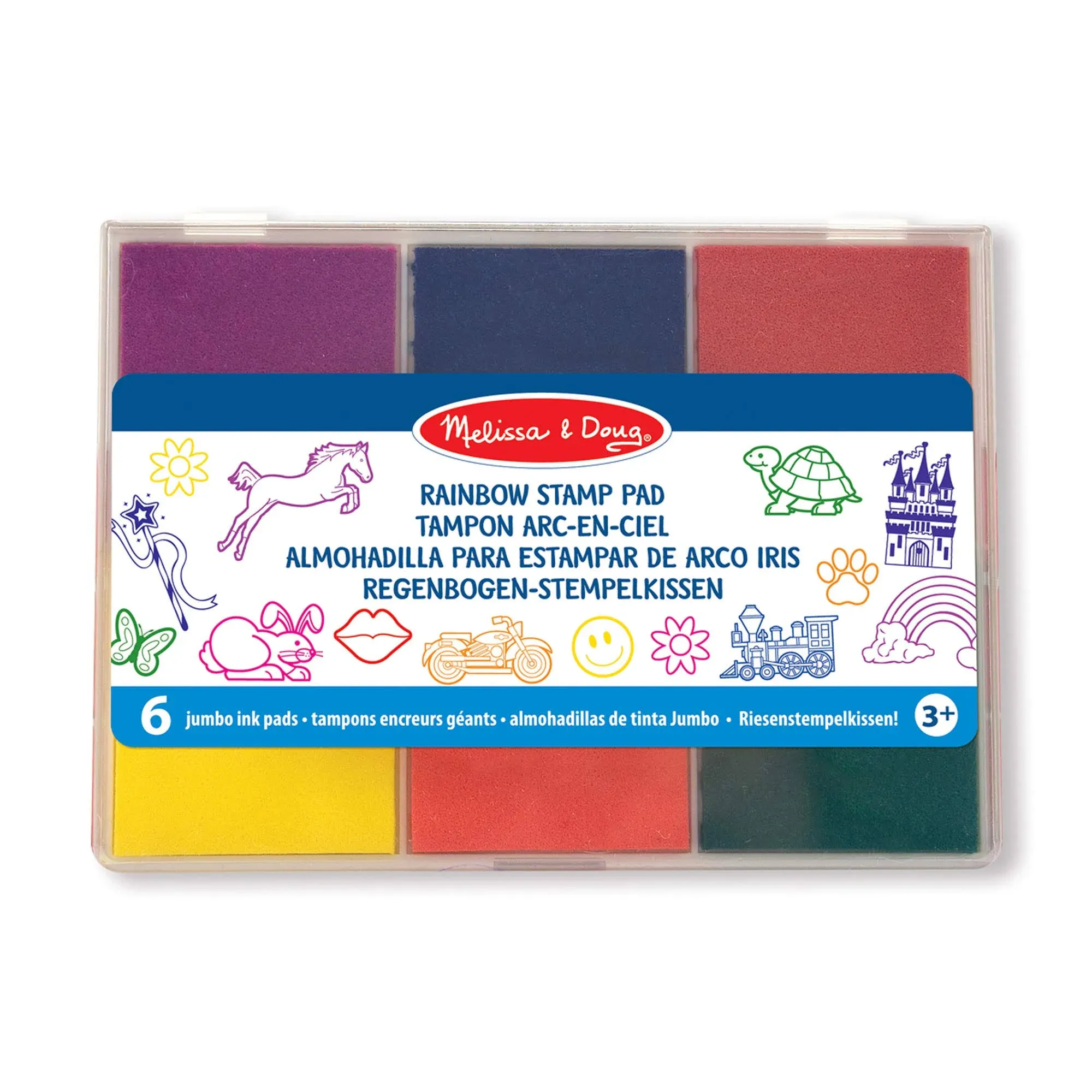 Melissa &amp; Doug Washable Rainbow Stamp Pad 6 Colors