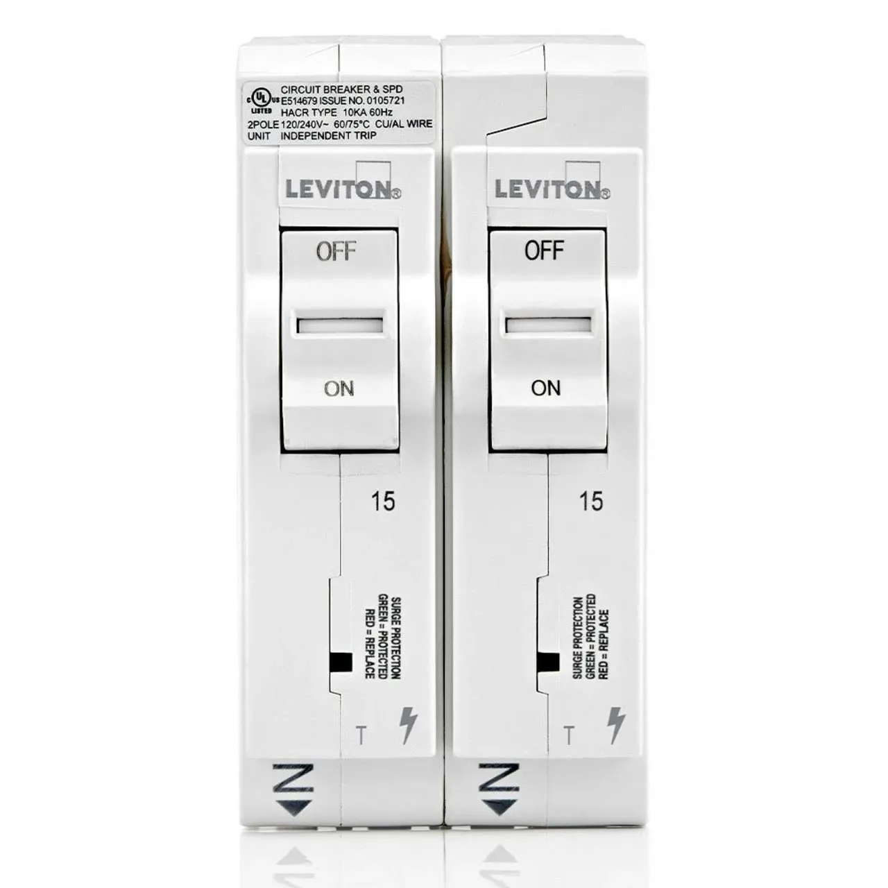 Leviton Plug-On Surge Protection Device 15A Thermal Magnetic (LSPD1-T)