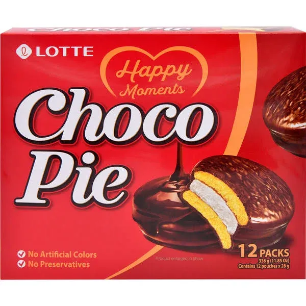 Lotte Chocolate Pie - 12 pack, 11.85 oz box