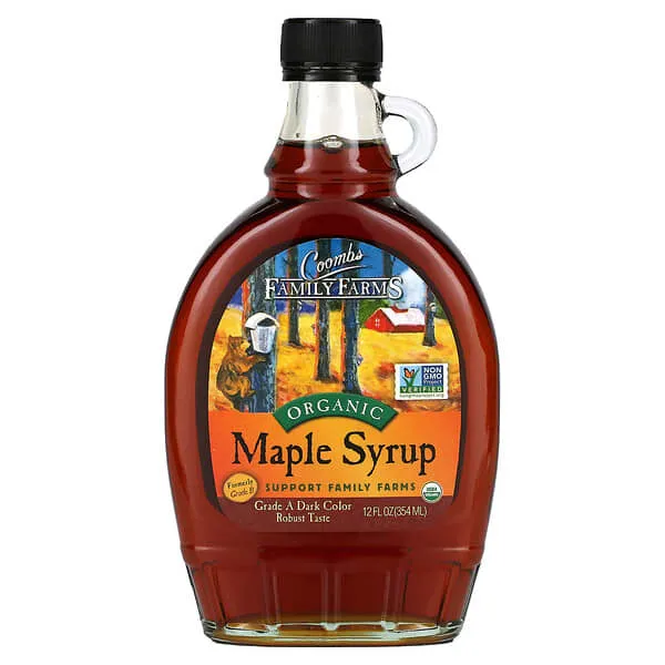 Coombs Family Farms Organic Maple Syrup, Grade A Dark Color - 12 fl oz bottle