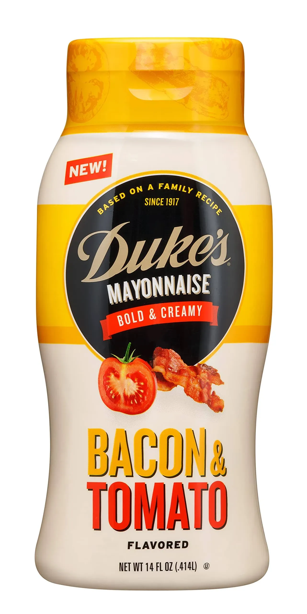 Duke's Mayonnaise, Bacon & Tomato Flavored, Bold & Creamy - 14 fl oz