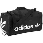 adidas Originals Black Santiago II Duffel Bag 19.5&quot;W x 11.5 &quot;H x 11.5 &quot;D