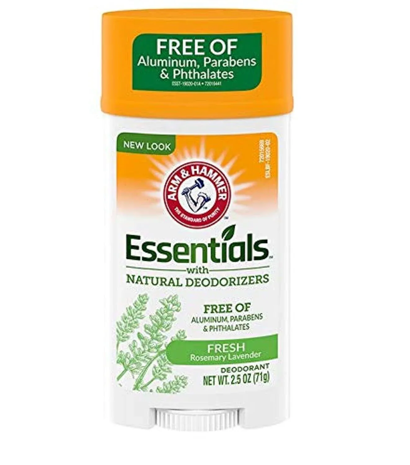 ARM & HAMMER Essentials Natural Deodorant Fresh Rosemary Lavender 2.50 oz (Pack of 4)