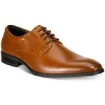 Alfani Andrew Mens Faux Leather Memory Foam Derby Shoes, Dark Tan