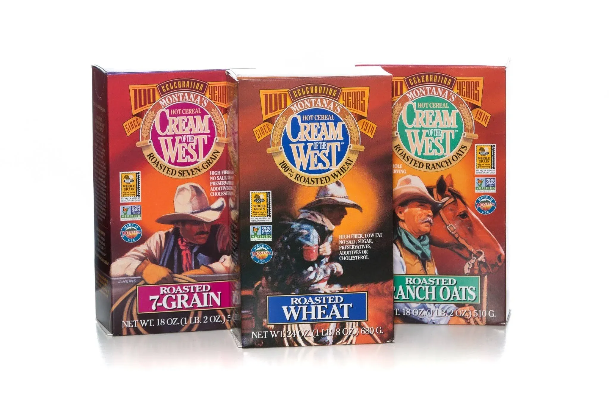 Cream of The West All Natural 100% Whole-Grain Hot Cereal Variety Pack: Roasted ...