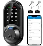 Veise Smart Lock, Fingerprint Door Lock, 7-in-1 Keyless Entry Door Lock with App Control, Electronic Touchscreen Keypad, Smart Deadbolt, Biometric