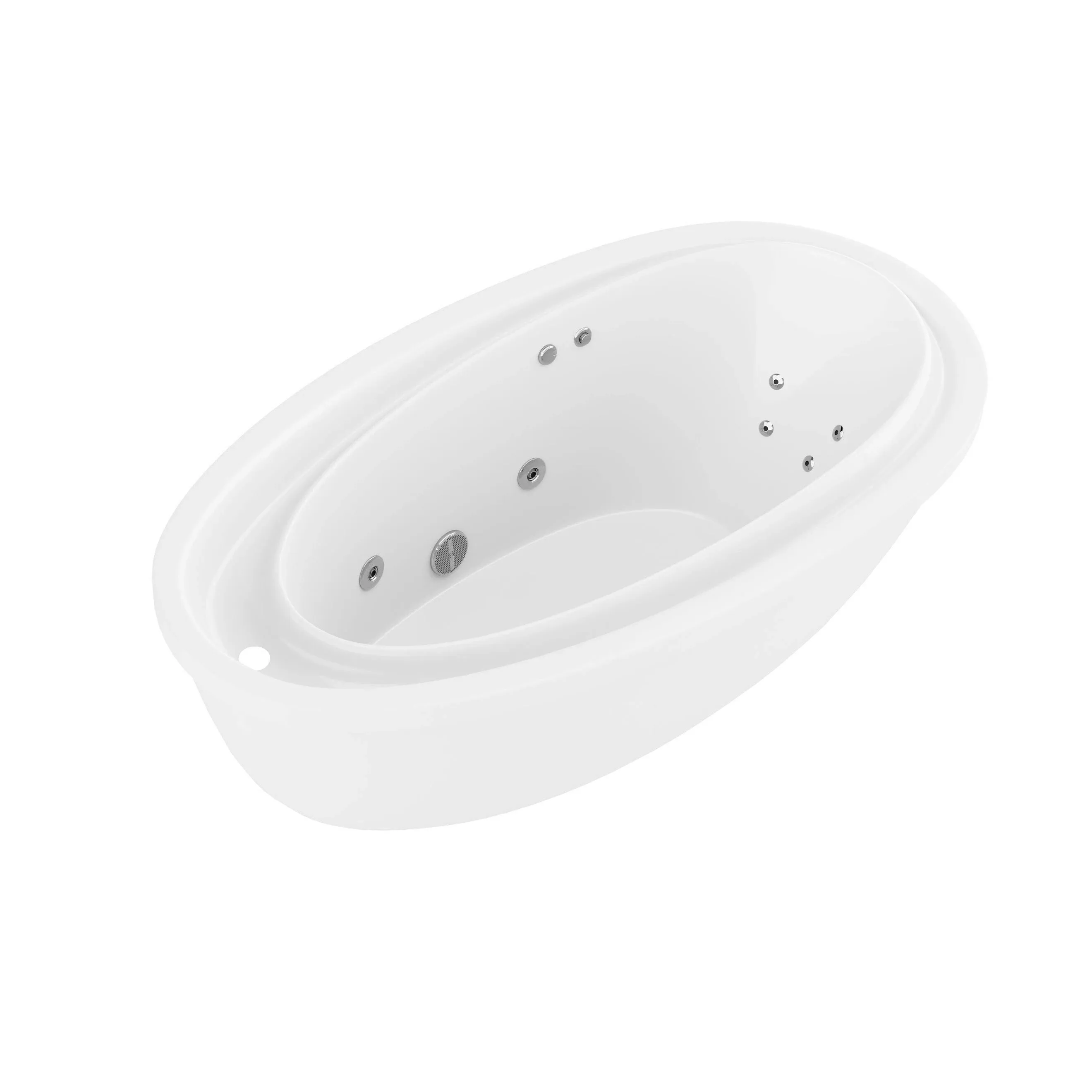 ANZZI FT-AZ202 Leni 5.9 ft. Jetted Whirlpool Tub with Reversible Drain in White