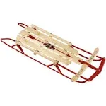 Flexible Flyer Metal Runner Sled. Steel &amp; Wood Steering Snow Slider Large 60&#034;