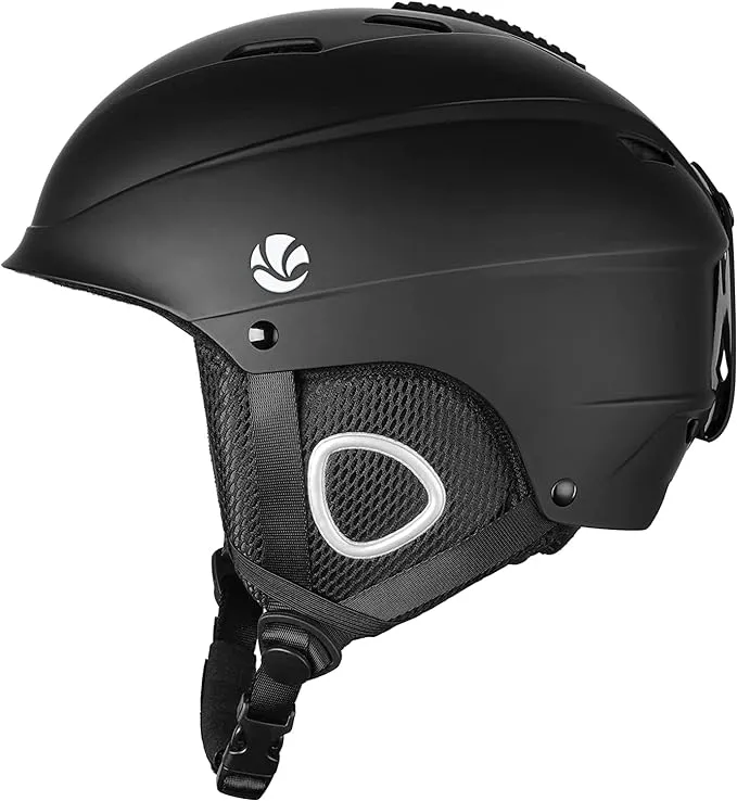 VANRORA Ski Helmet Snowboard Helmet - Black L, Large