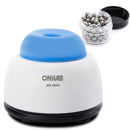 ONiLAB Mini Vortex Mixer with Touch Function, Lab Mixing, Nail Polish,Tattoo Ink,Eyelash Adhesives and Acrylic Paints Mixing, Lab Vortexer for Centrifuge Tubes and Test Tubes,Blue