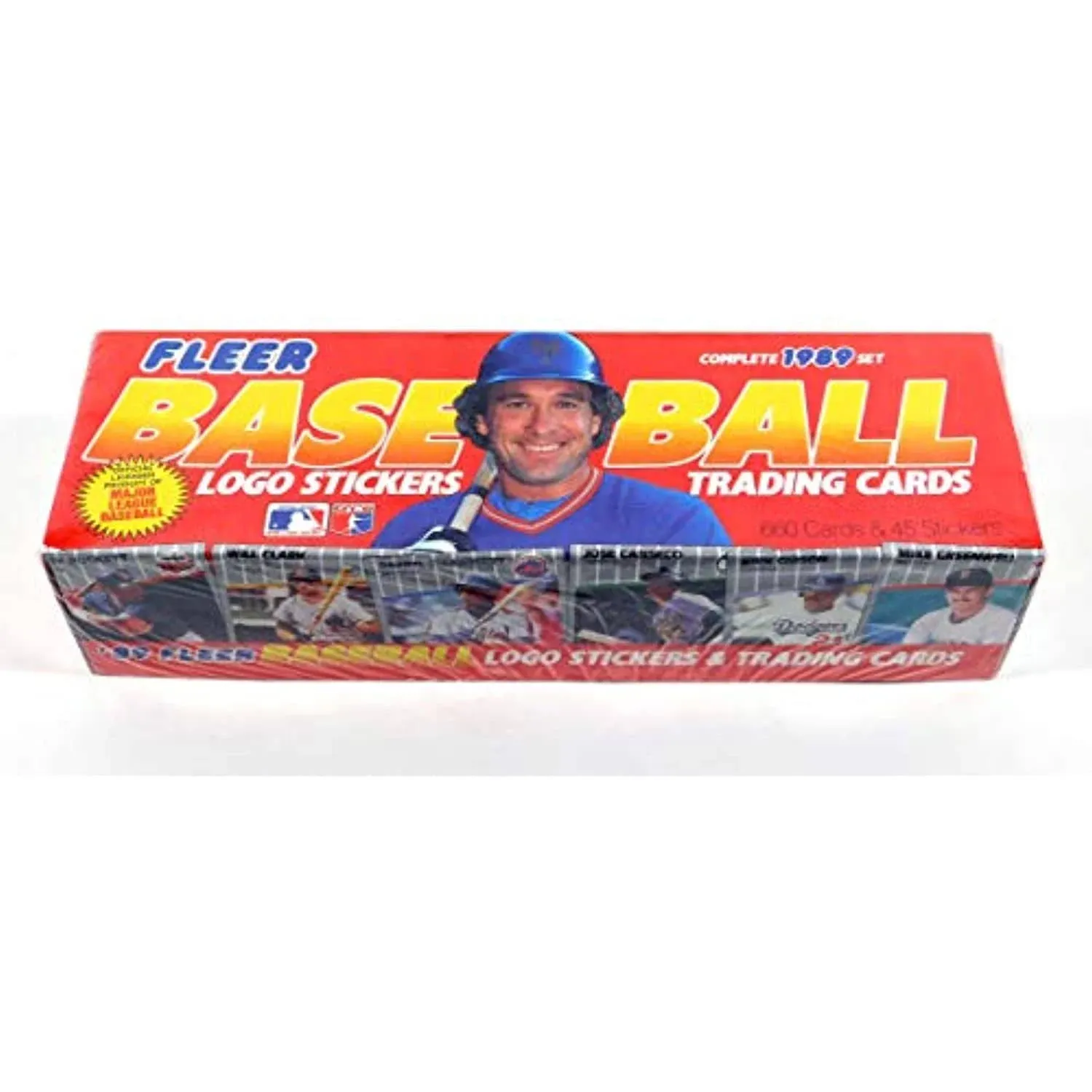 1989 FLEER BASEBALL, COMPLETE FACTORY SEALED SET CARDS 1-660 + 45 STICKERS,