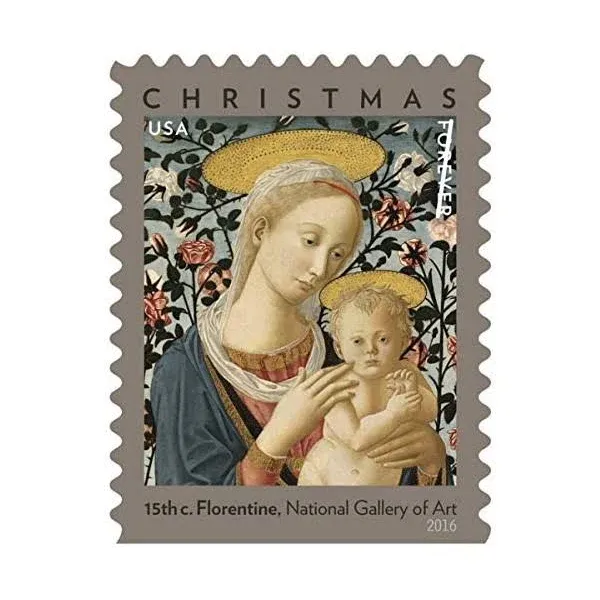 Florentine Madonna and Child 5 Books of 20 Usps Forever First Class Postage Stamps U.s. Holiday Christmas